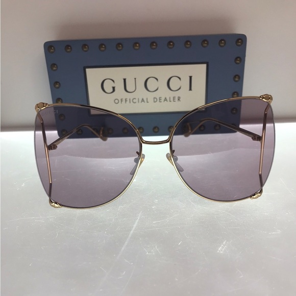 Gucci GG0252S 013 63 Oversize Butterfly Ladies Sunglasses - Picture 2 of 16